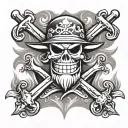 whitebeard one piece Jolly Roger   tattoo design idea