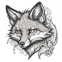 anime fox tattoo design idea