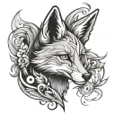 anime fox tattoo design idea
