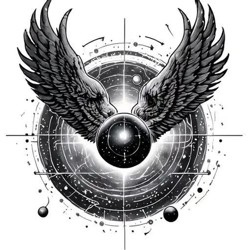 physics, science, space, law of attraction  tattoo design idea