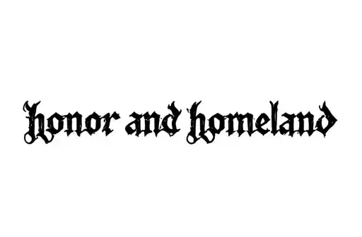 "Honor and homeland" tattoo design idea