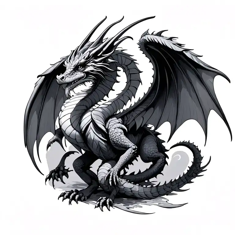 winged dragon tramp stamp tattoo dainty and sexy  tattoo design idea