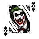 joker playing card comic Rand tattoo design idea