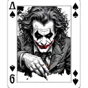 joker playing card comic Rand tattoo design idea