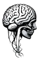 Nervous system brain tattoo design idea