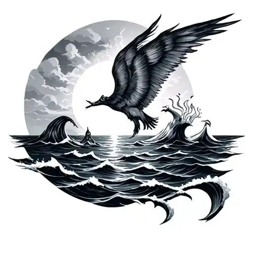 the Sun the Sea and the Jentus tattoo design idea