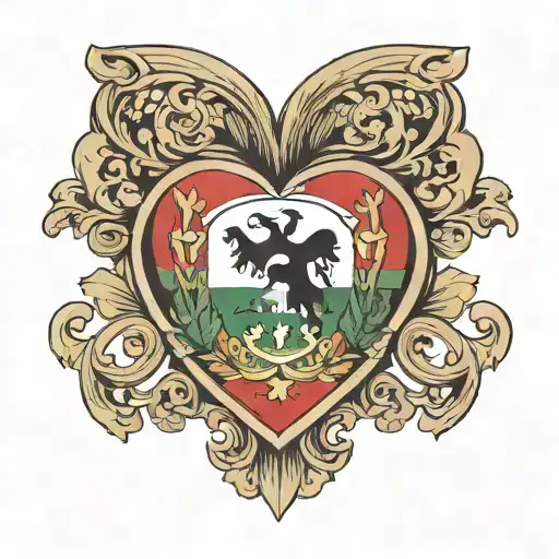 small outline of Bosnia and Albania intertwined, forming a heart shape? You could add a tiny symbol or emblem from each  tattoo design idea