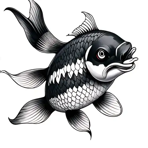 pez koi tattoo design idea