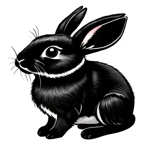 asian dumpling that looks like a rabbit tattoo design idea