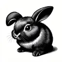 asian dumpling that looks like a rabbit tattoo design idea