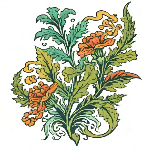 seaweeds tattoo design idea