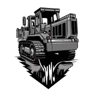 bulldozer tattoo design idea