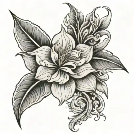 FLOWER CUN I HALF PIECE tattoo design idea