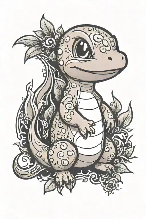 charmander pokemon kawaii tattoo design idea