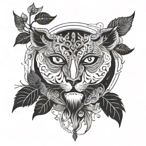 illustrates finding happiness in solitude and make it more masculine tattoo design idea