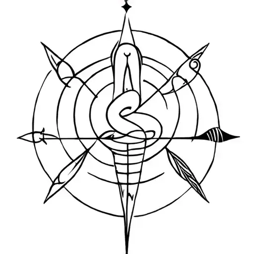 Aquarius, Gemini, Libra, Aries, intertwined within tattoo design idea