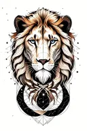 Leo and Scorpio constellation intertwined tattoo design idea