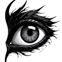 devil eye web tattoo design idea