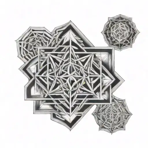 metatrons cube tattoo inspired tattoo design idea
