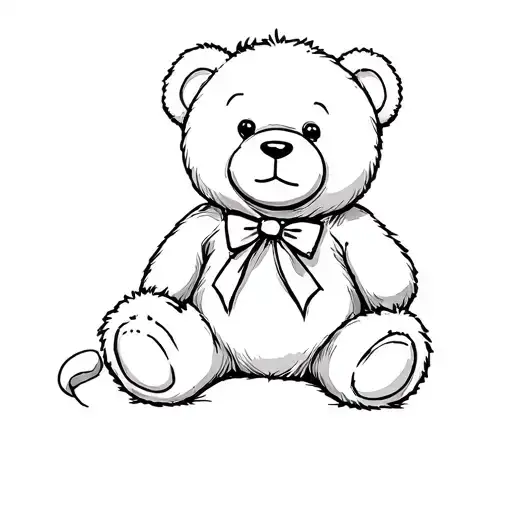 a teddy bear tattoo design idea