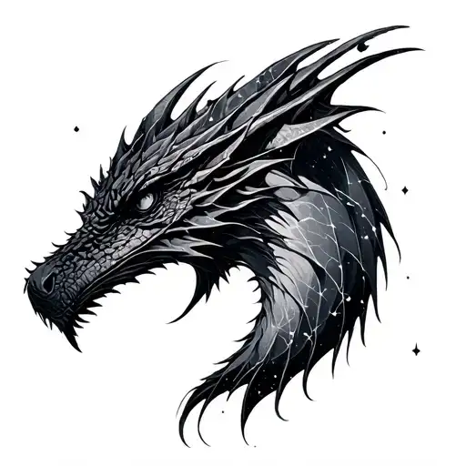 Dacic Draco constellation tattoo design idea