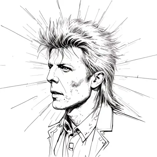 david bowie Ziggy Stardust tattoo design idea