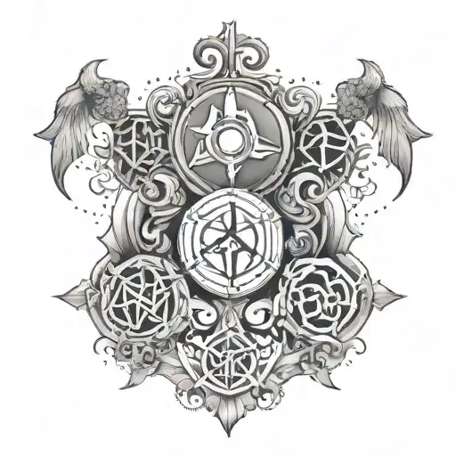 A creative fusion of Corinthians and gaviões symbols into a unique tattoo that captures the essence of both passions tattoo design idea