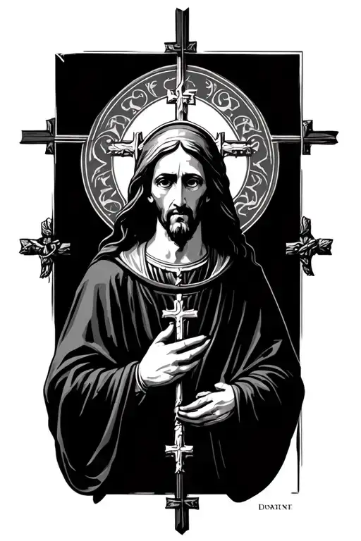 Catholic tattoo design idea