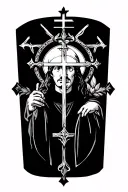 Catholic tattoo design idea
