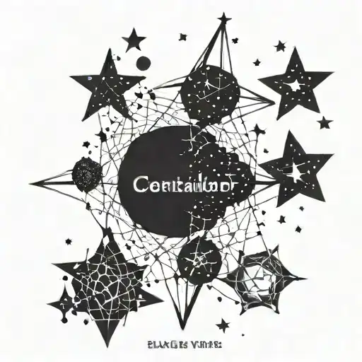 A constellation tattoo representing each of your siblings' names (Starr, Galaxy, Skyler, Luna) in a unique design tattoo design idea