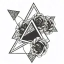 trinity triangle  tattoo design idea