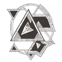 trinity triangle  tattoo design idea