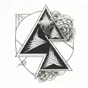 trinity triangle  tattoo design idea