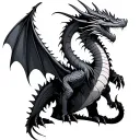 Fantasy Dragon tattoo design idea