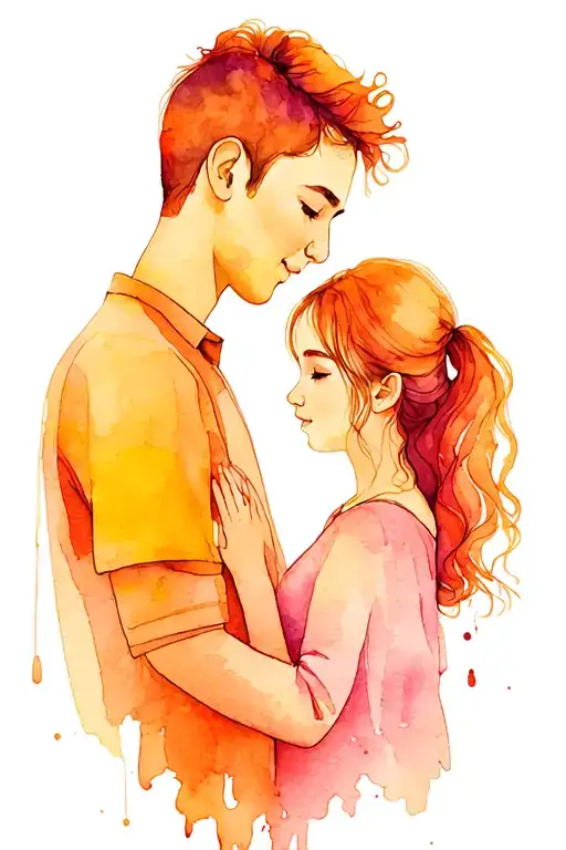 Dad and daughter tattoo design idea