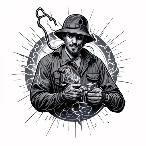 Electrician tattoo design idea