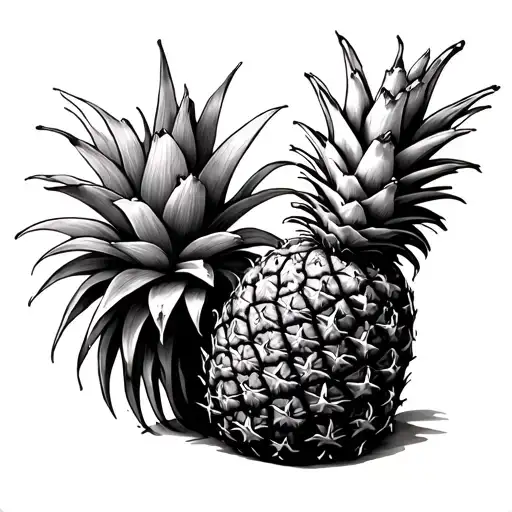 Pineapple tattoo design idea