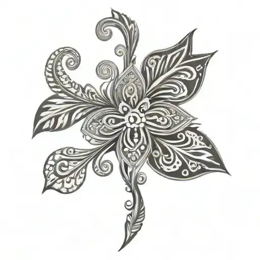 Finnish patterns tattoo design idea