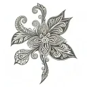 Finnish patterns tattoo design idea