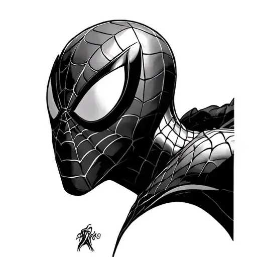Spiderman Mask tattoo design idea