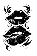 Lip tattoo design idea