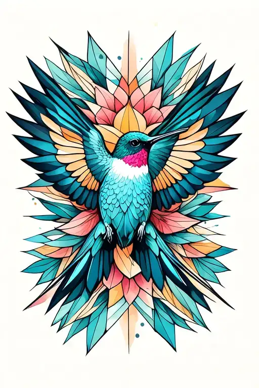 hummingbird tattoo design idea