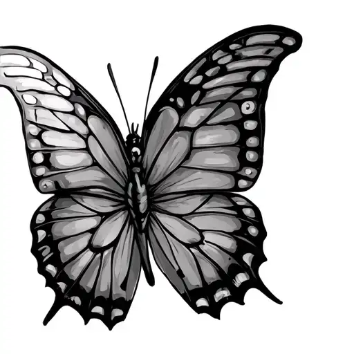 Butterfly Rib tattoo design idea