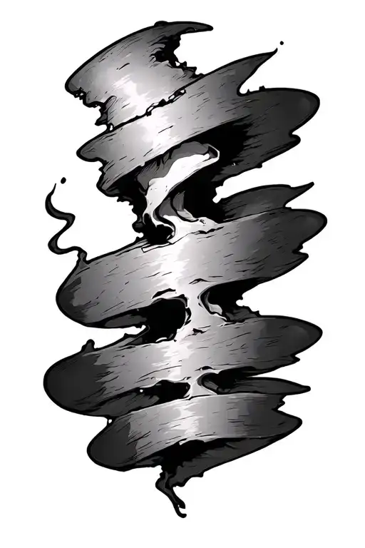 torn skin tattoo design idea