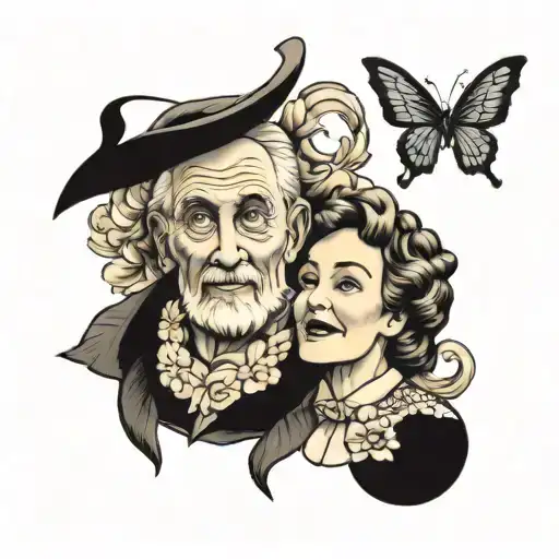grandparents tattoo design idea