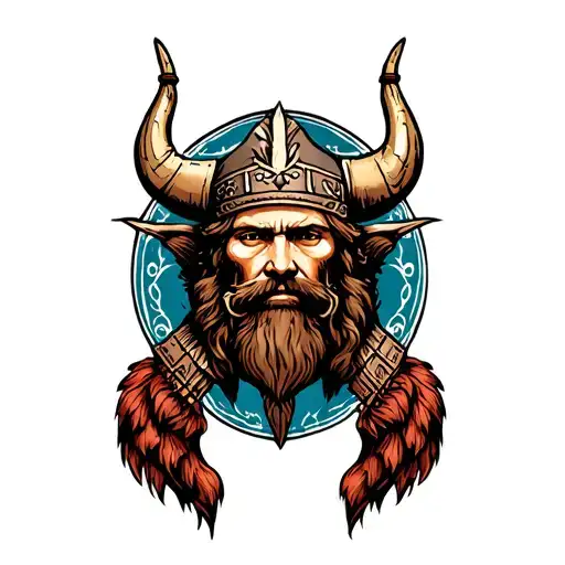 Volvo 940 combined with Viking culture  tattoo design idea