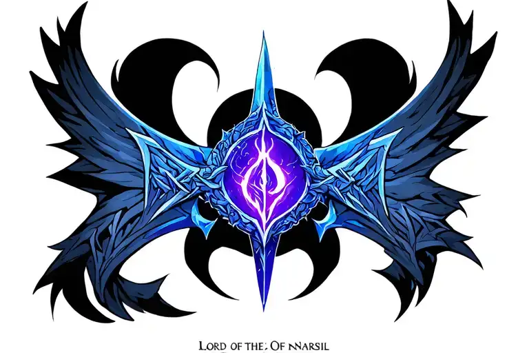 lord of the rings shards of narsil with rohan tattoo design idea