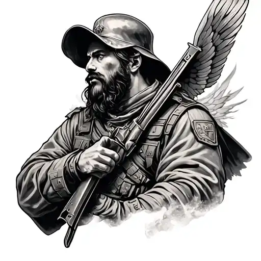 Soldier Of God tattoo design idea