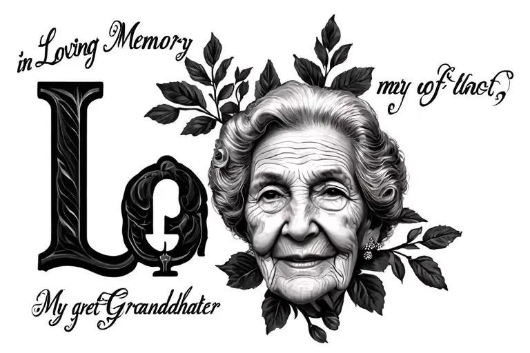 in loving memory of my great grandmother  tattoo design idea
