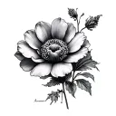 Anemone tattoo design idea